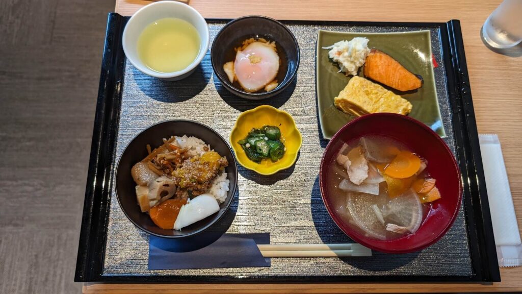 草津温泉 湯畑泉水 朝食①